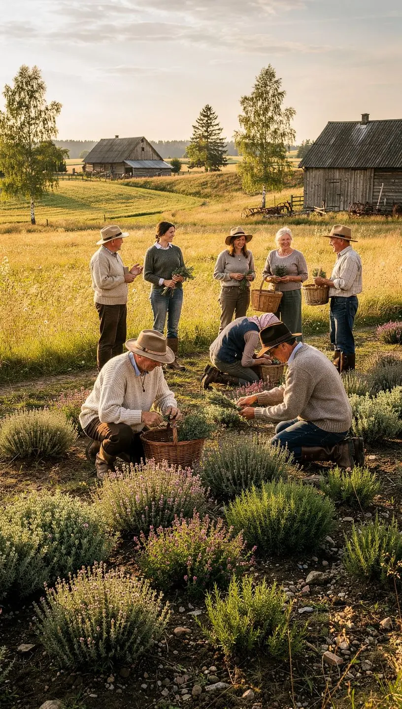 Žolelių arbatos puodelis su natūraliais ingredientais, šviežiausiais miško žolelėmis.